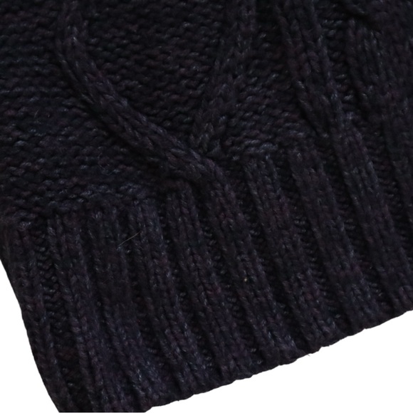 Trash Nouveau Shawl Neck Sweater L Men’s Cable Heavy Knit Pullover Cotton Blend - Picture 5 of 9